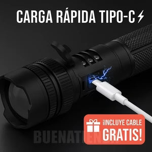 LINTERNA ULTRA POTENTE CON IA 2X1 QUE ILUMINA COMO NUNCA 🔦