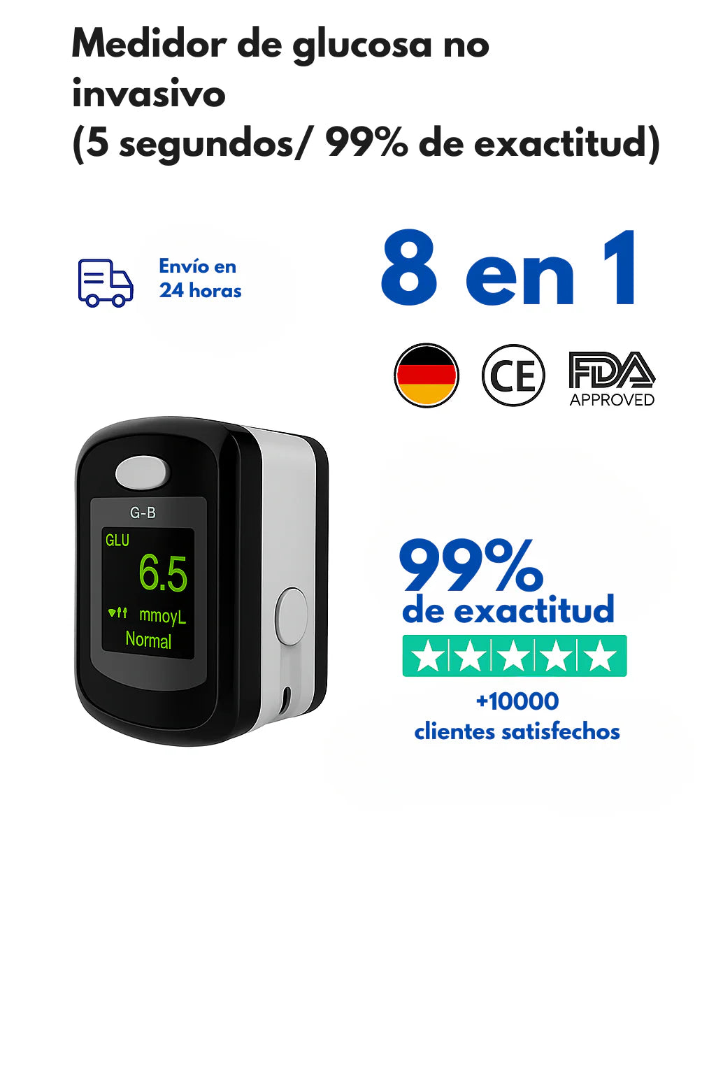 M onitor glucosa sin pinchazos GlucoSmart