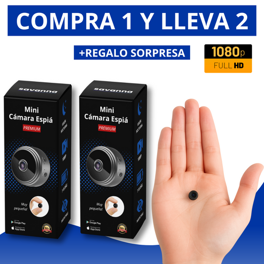 (COMPRA 1 Y LLEVA 2) Mini Cámara Espía PREMIUM + Regalo Sorpresa [1080P ULTRA HD]