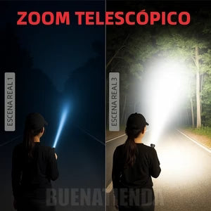 LINTERNA ULTRA POTENTE CON IA 2X1 QUE ILUMINA COMO NUNCA 🔦