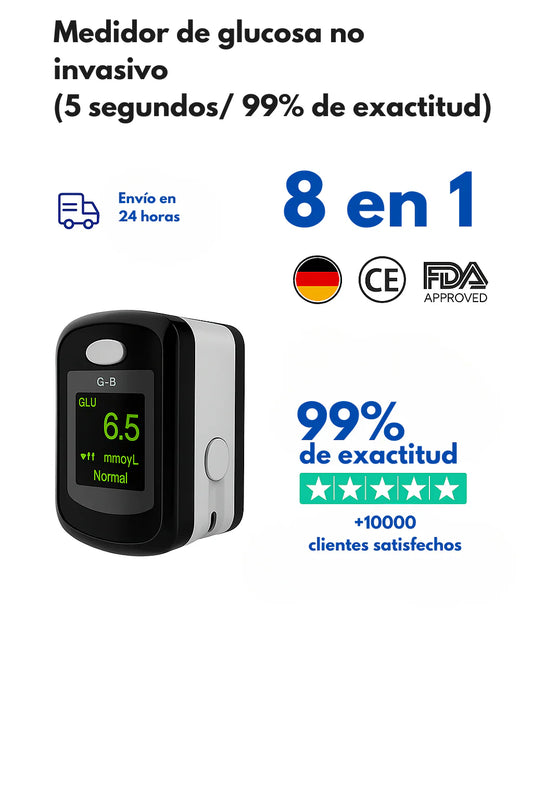 (COMPRA 1 Y LLEVA 2) GlucoPulse™ Original - Monitor glucosa sin pinchazos + Manual incluido