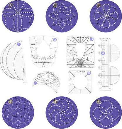 Réguas de costura Quilting e Patchwork