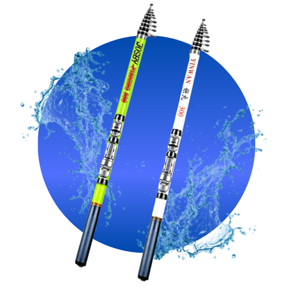 GoldMarine - Vara Telescópica de Fibra de Carbono c/ Fibra de Vidro (Compatível com MOLINETE e CARRETILHA)