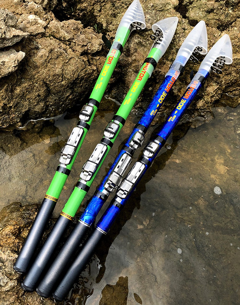 GoldMarine - Vara Telescópica de Fibra de Carbono c/ Fibra de Vidro (Compatível com MOLINETE e CARRETILHA)