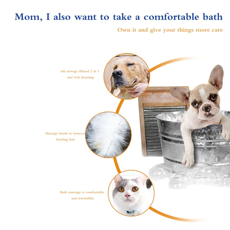 PET LIMPO - Escova Massageadora 2 em 1